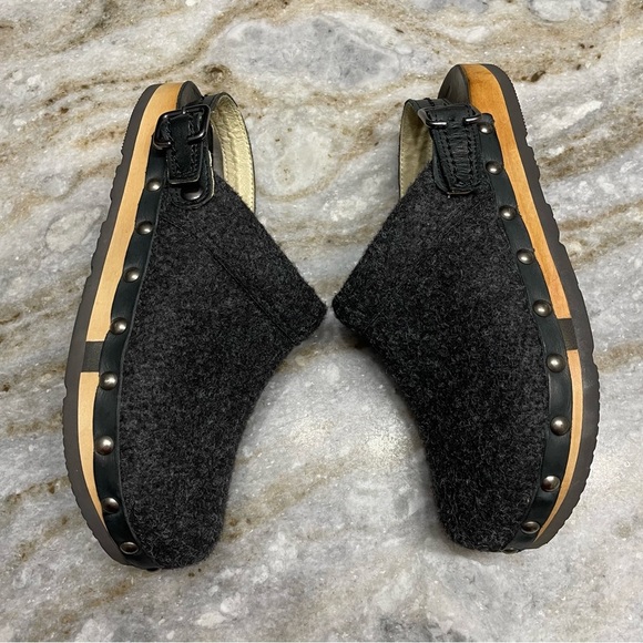 KALSO Earth Shanti Wool & Wood Negative Heel Clogs / Mules - Picture 6 of 12